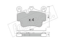 Sada brzdových destiček, kotoučová brzda fri.tech. 909.0