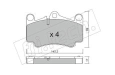 Sada brzdových destiček, kotoučová brzda fri.tech. 910.0