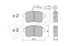 Sada brzdových destiček, kotoučová brzda fri.tech. 912.0
