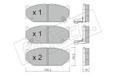 Sada brzdových destiček, kotoučová brzda fri.tech. 914.0