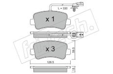 Sada brzdových destiček, kotoučová brzda fri.tech. 916.0