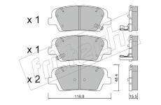 Sada brzdových destiček, kotoučová brzda fri.tech. 918.0