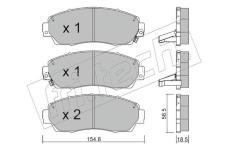 Sada brzdových destiček, kotoučová brzda fri.tech. 920.0