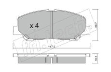 Sada brzdových destiček, kotoučová brzda fri.tech. 922.0