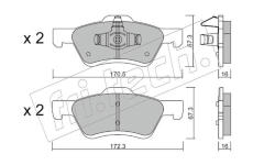 Sada brzdových destiček, kotoučová brzda fri.tech. 923.0