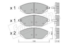 Sada brzdových destiček, kotoučová brzda fri.tech. 925.0