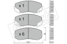 Sada brzdových destiček, kotoučová brzda fri.tech. 927.0