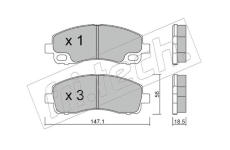 Sada brzdových destiček, kotoučová brzda fri.tech. 928.0