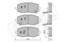 Sada brzdových destiček, kotoučová brzda fri.tech. 930.0