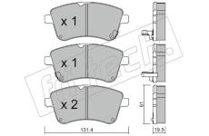 Sada brzdových destiček, kotoučová brzda fri.tech. 931.0