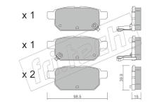 Sada brzdových destiček, kotoučová brzda fri.tech. 933.0