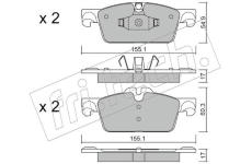 Sada brzdových destiček, kotoučová brzda fri.tech. 934.0