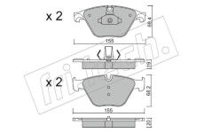 Sada brzdových destiček, kotoučová brzda fri.tech. 936.0