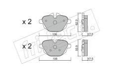 Sada brzdových destiček, kotoučová brzda fri.tech. 938.0