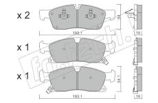 Sada brzdových destiček, kotoučová brzda fri.tech. 942.0