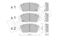 Sada brzdových destiček, kotoučová brzda fri.tech. 957.0