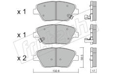 Sada brzdových destiček, kotoučová brzda fri.tech. 961.0