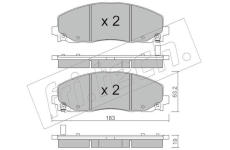 Sada brzdových destiček, kotoučová brzda fri.tech. 962.0