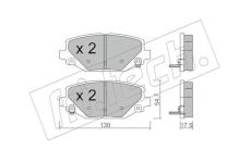 Sada brzdových destiček, kotoučová brzda fri.tech. 963.0