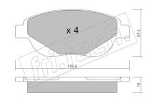 Sada brzdových destiček, kotoučová brzda fri.tech. 964.0