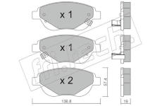 Sada brzdových destiček, kotoučová brzda fri.tech. 964.1