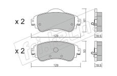Sada brzdových destiček, kotoučová brzda fri.tech. 965.0