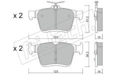 Sada brzdových destiček, kotoučová brzda fri.tech. 967.0