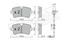 Sada brzdových destiček, kotoučová brzda fri.tech. 971.1W