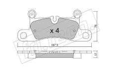 Sada brzdových destiček, kotoučová brzda fri.tech. 974.0