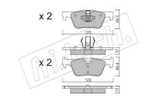 Sada brzdových destiček, kotoučová brzda fri.tech. 978.0