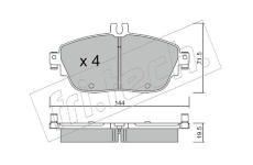 Sada brzdových destiček, kotoučová brzda fri.tech. 981.0