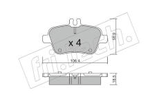 Sada brzdových destiček, kotoučová brzda fri.tech. 982.0