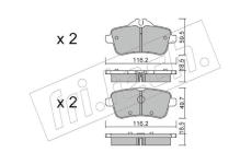 Sada brzdových destiček, kotoučová brzda fri.tech. 984.0