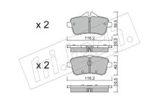 Sada brzdových destiček, kotoučová brzda fri.tech. 984.3