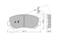 Sada brzdových destiček, kotoučová brzda fri.tech. 985.0