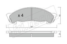 Sada brzdových destiček, kotoučová brzda fri.tech. 988.0