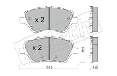 Sada brzdových destiček, kotoučová brzda fri.tech. 992.0