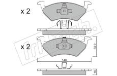 Sada brzdových destiček, kotoučová brzda fri.tech. 994.0