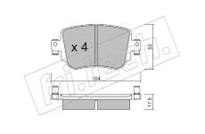 Sada brzdových destiček, kotoučová brzda fri.tech. 996.0