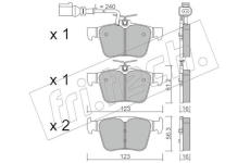 Sada brzdových destiček, kotoučová brzda fri.tech. 997.1