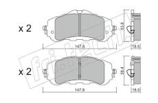 Sada brzdových destiček, kotoučová brzda fri.tech. 999.0