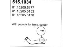 Výfuková trubka ASSO 515.1034