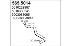 Výfuková trubka ASSO 565.5014