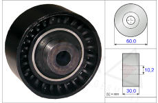 Vratná/vodicí kladka, ozubený řemen AUTEX 651759