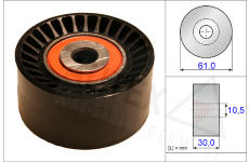 Vratná/vodicí kladka, ozubený řemen AUTEX 654832