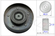 Vratná/vodicí kladka, klínový žebrový řemen AUTEX 654836