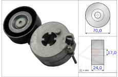 Napínák, žebrovaný klínový řemen AUTEX 654838