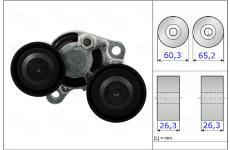 Napínák, žebrovaný klínový řemen AUTEX 654920