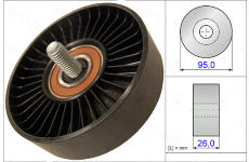 Vratná/vodicí kladka, klínový žebrový řemen AUTEX 654998
