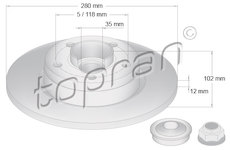 Brzdový kotouč TOPRAN 207 072